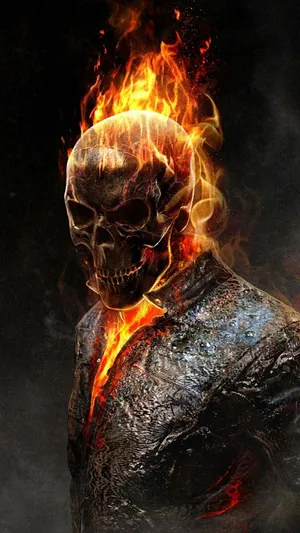 On Fire Ghost Rider Wallpaper