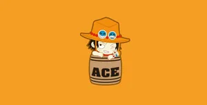 One Piece Ace Chibi Artwork Wallpaper