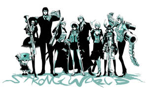 One Piece Characters Black Suit Wallpaper