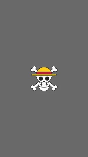 One Piece Logo Gray Wallpaper