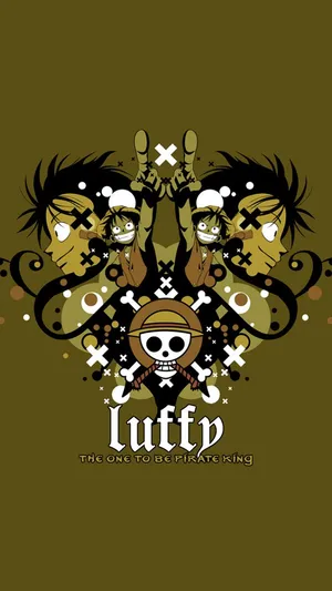 One Piece Luffy Green Iphone Wallpaper
