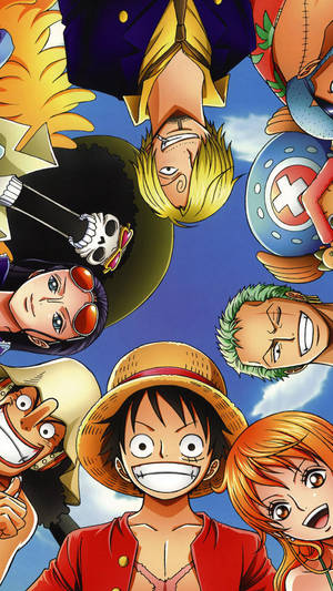 One Piece Phone Straw Hat Pirates Circle Wallpaper