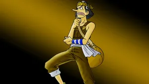 One Piece Usopp Gold And Black Wallpaper