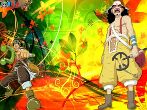 One Piece Usopp Nature Background Wallpaper