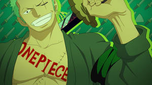 One Piece Zoro 4k Green Wallpaper