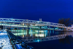 Ontario Winter Bridge Wallpaper