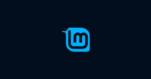 Operating System Linux Mint Blue Logo Wallpaper