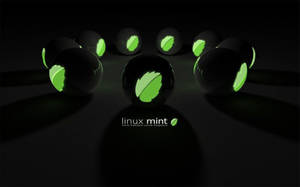 Operating System Linux Mint Logo In Balls Wallpaper