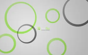 Operating System Linux Mint Logo With Circles Wallpaper