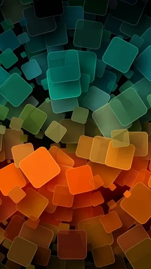 Orange And Blue Balloons Soaring Into The Sky Wallpaper