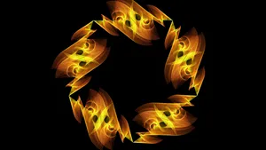 Orange And Yellow Abstract Fractal Wallpaper