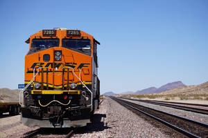 Orange Bnsf Train Wallpaper