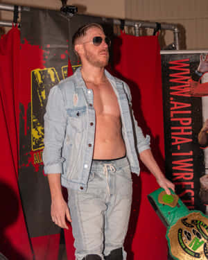 Orange Cassidy In Backstage Wallpaper