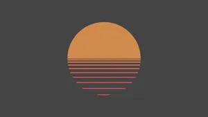 Orange Circle Sunset Wallpaper