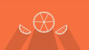Orange Fruit Vector Art Wallpaper