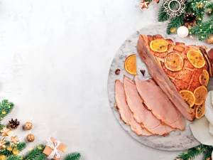 Orange Glazed Baked Ham Wallpaper