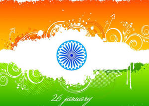 Orange Green Republic Day Wallpaper
