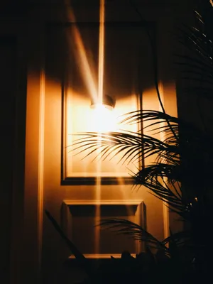 Orange Grunge Aesthetic Lightand Shadows Wallpaper