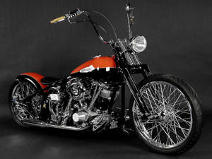 Orange Harley Davidson Wallpaper