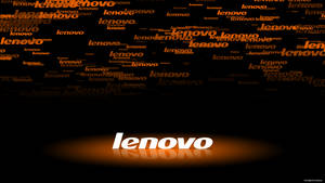 Orange Lit Logo Lenovo Hd Wallpaper