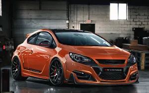 Orange Opel Astra Gtc Revenge Wallpaper