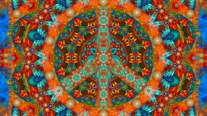 Orange Peace Mandala Wallpaper
