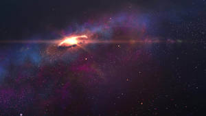 Orange Spiral Galaxy Live Wallpaper