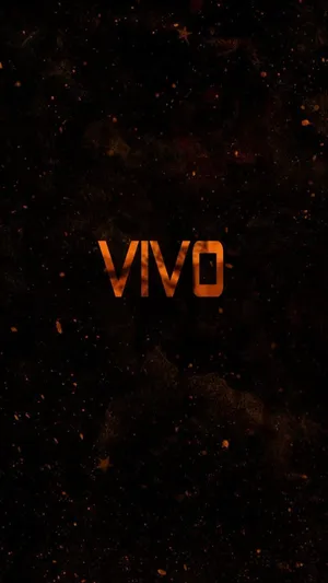 Orange Vivo Logo Dark Wallpaper