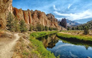 Oregon Smith Rock River Wallpaper