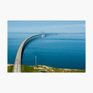 Oresund Bridge Nature Landscape Drone Shot Wallpaper