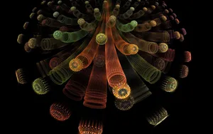 Organic Tubular Fractal Design Wallpaper