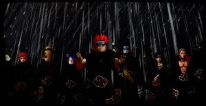 Original Akatsuki In Akatsuki Cloud Robes Wallpaper