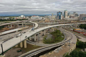 Orlando Highway Interchange Aerial View Wallpaper