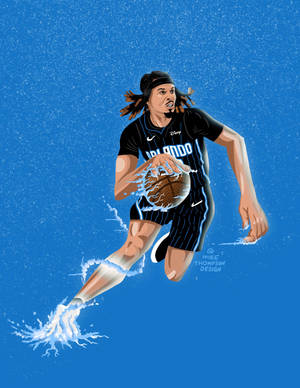 Orlando Magic Cole Anthony Digital Drawing Wallpaper