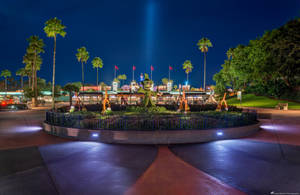 Orlando Theme Park Entrance Night Wallpaper