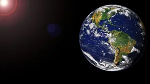 Our Blue Home: A Breathtaking View Of Planet Earth Wallpaper