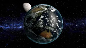 Our Home: A Blue Globe In The Universe Wallpaper