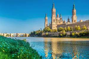 Our Lady Of Pillar Cathedral Church Wallpaper