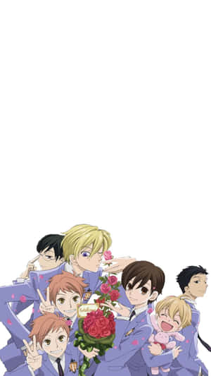 Ouran High School Host Club Wallpaper Featuring Main Characters Wallpaper