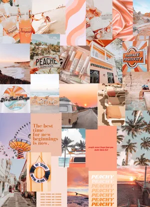 Outdoor Peach Aesthetic Wallpaper