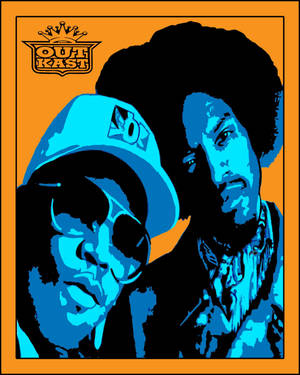 Outkast Big Boi Andrei 3000 Illustration Album Art Wallpaper