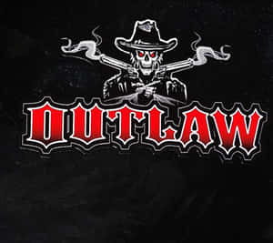 Outlaw Skull Cowboy Double Revolver Wallpaper