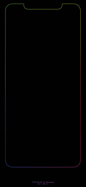 Outline Screen Iphone Black Wallpaper