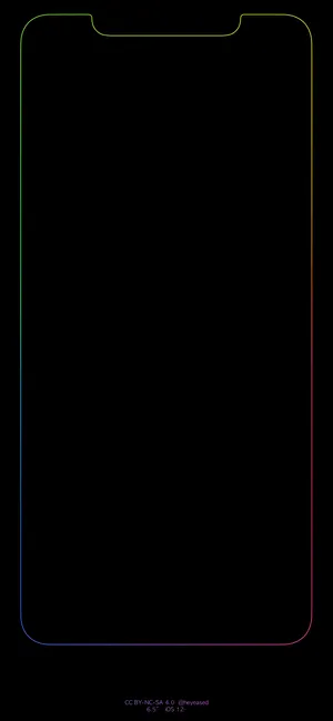 Outline Screen Iphone Black Wallpaper
