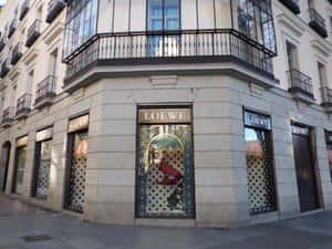 Outside Loewe Store In Madrid Wallpaper