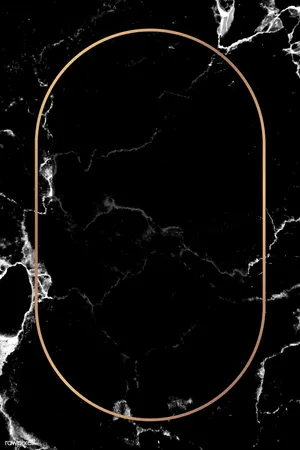 Oval Rose Gold Black Marble Wallpaper