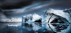 Overcast Ilulissat Ice Fjord Greenland Wallpaper