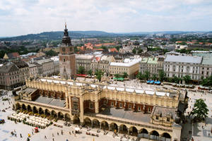Overlooking Poland's Cloth Hall Wallpaper