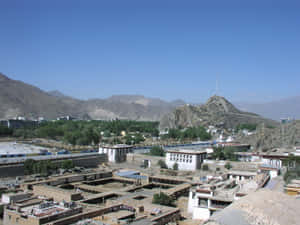 Overview Of The Buildings In Lhasa Wallpaper