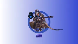 Overwatch 4k Ana In Blue Icon Wallpaper